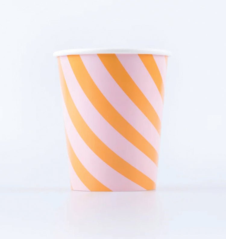 Puodeliai "Rožiniai-oranžiniai"