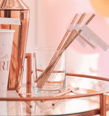 Šiaudeliai rose gold "Team bride"