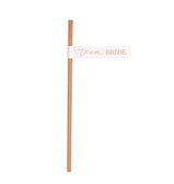 Šiaudeliai rose gold "Team bride"