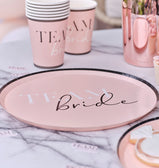 Lėkštutės rožinės "Team bride"