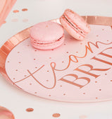 Lėkštutės rose gold "Team bride"