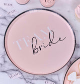Lėkštutės rožinės "Team bride"