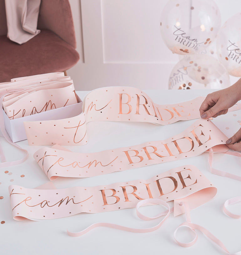 Juostos rose gold "Team bride"