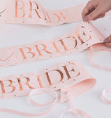 Juostos rose gold "Team bride"