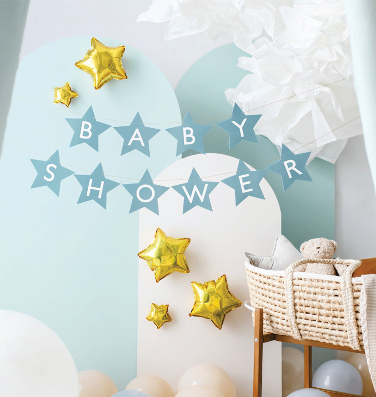Girlianda "Baby shower" žydra